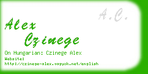 alex czinege business card